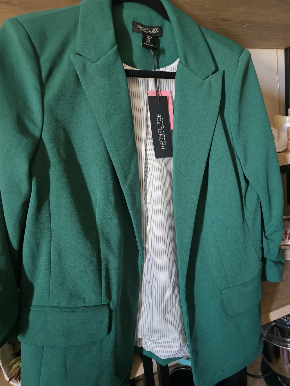 Rachel Zoe Green Open-Front Women's Blazer